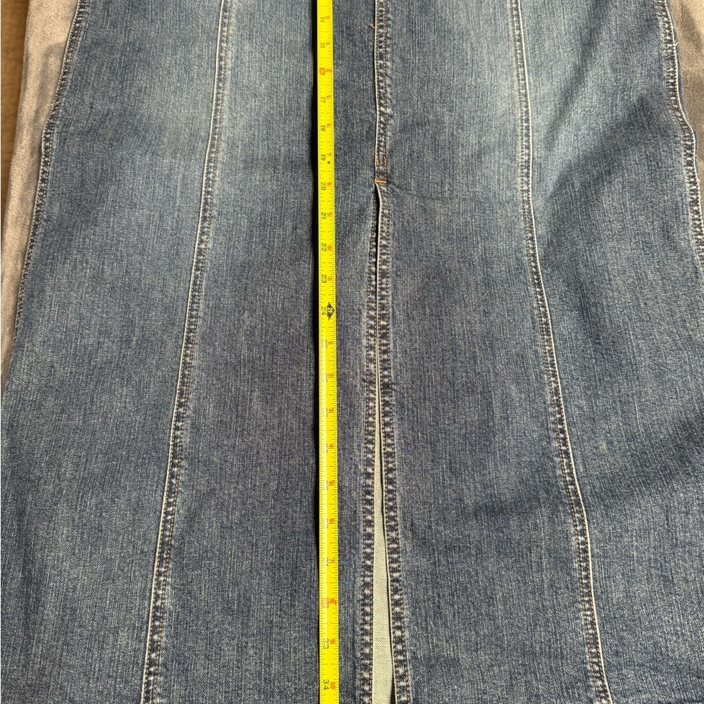 Classic Blue Denim Midi Skirt - Picture 4 of 6